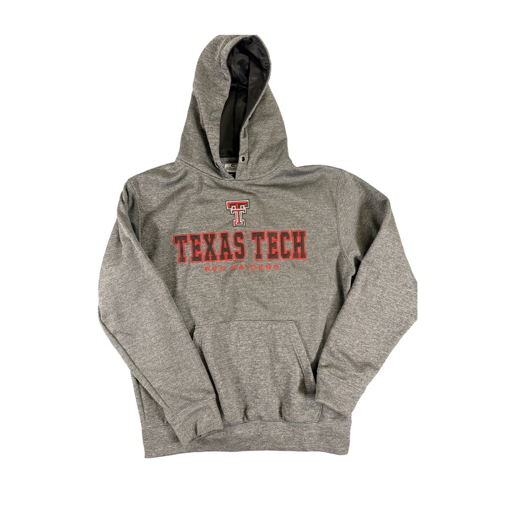 Colosseum Texas Tech Red Raiders Hoodie Gray Mens Large NCAA Pullover Sweatshirt